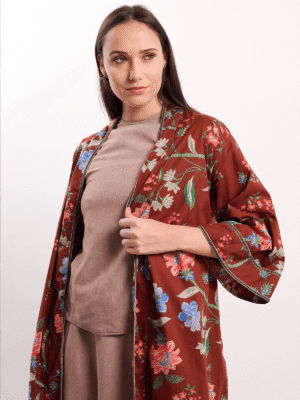Bata Kimono Marrón