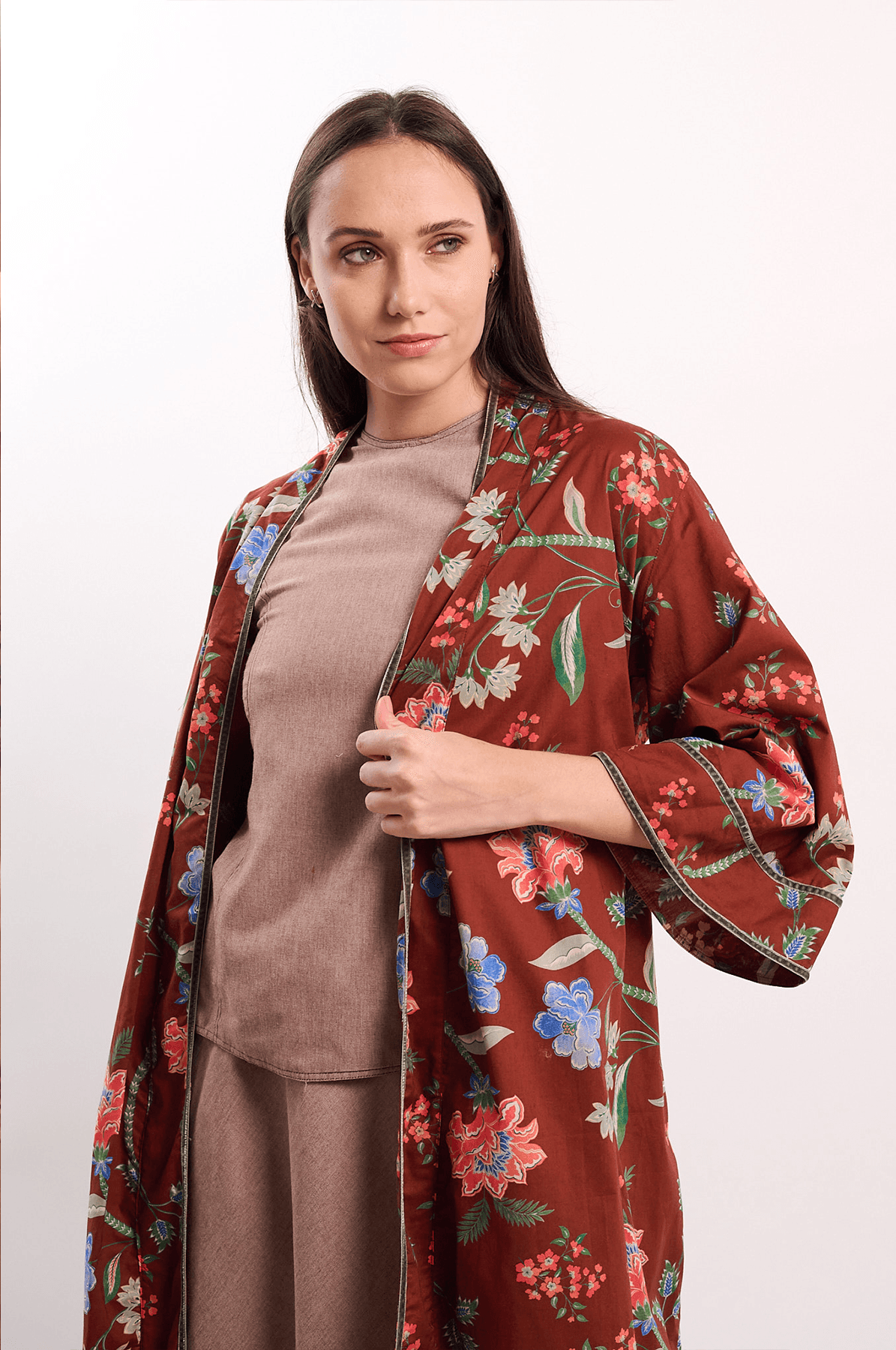 Capa Kimono - Marrón