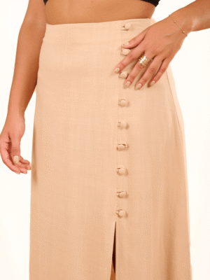 Falda Botones - Beige
