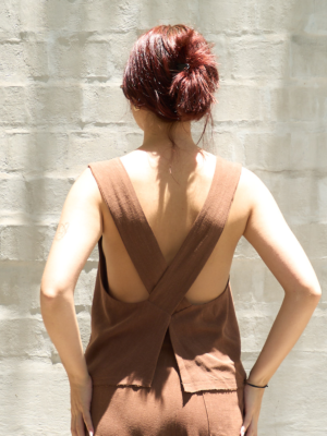 Top Cruzado - Marrón